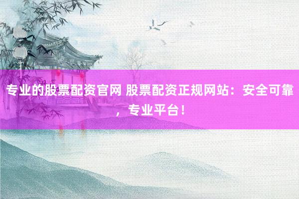 专业的股票配资官网 股票配资正规网站：安全可靠，专业平台！