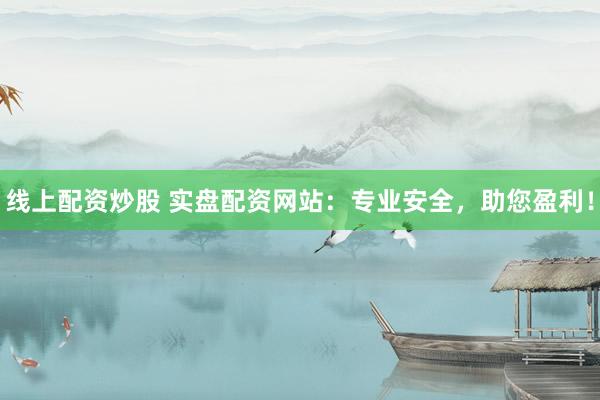 线上配资炒股 实盘配资网站：专业安全，助您盈利！