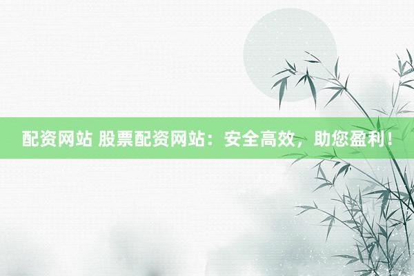 配资网站 股票配资网站:安全高效,助您盈利!