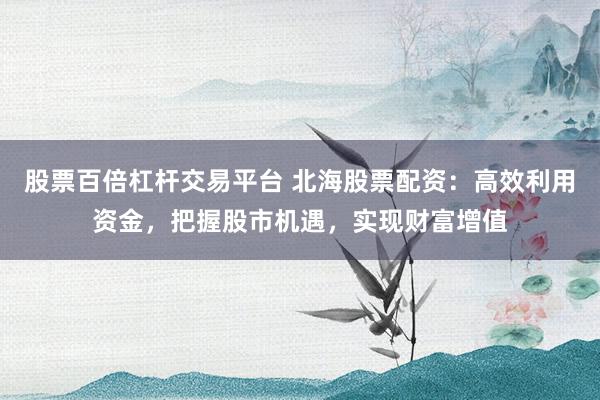 股票百倍杠杆交易平台 北海股票配资：高效利用资金，把握股市机遇，实现财富增值